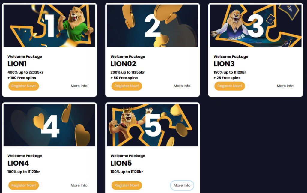 Golden Lion casino bonus