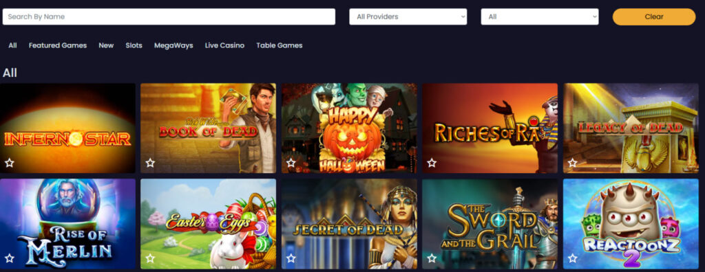 Golden Lion casino games