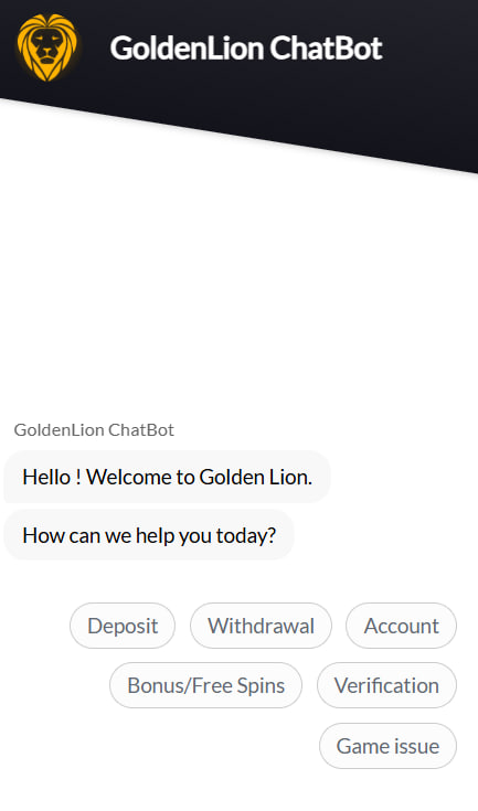 Golden Lion casino support