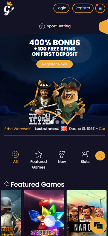 Golden Lion casino mobile