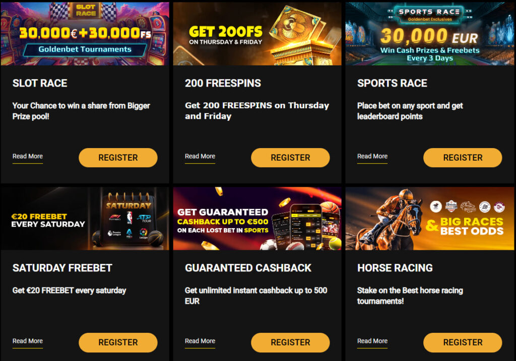 Goldenbet casino bonuses