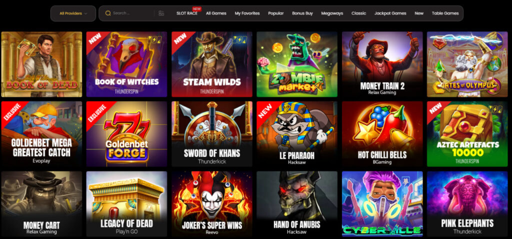Slots & Games at Goldenbet casino