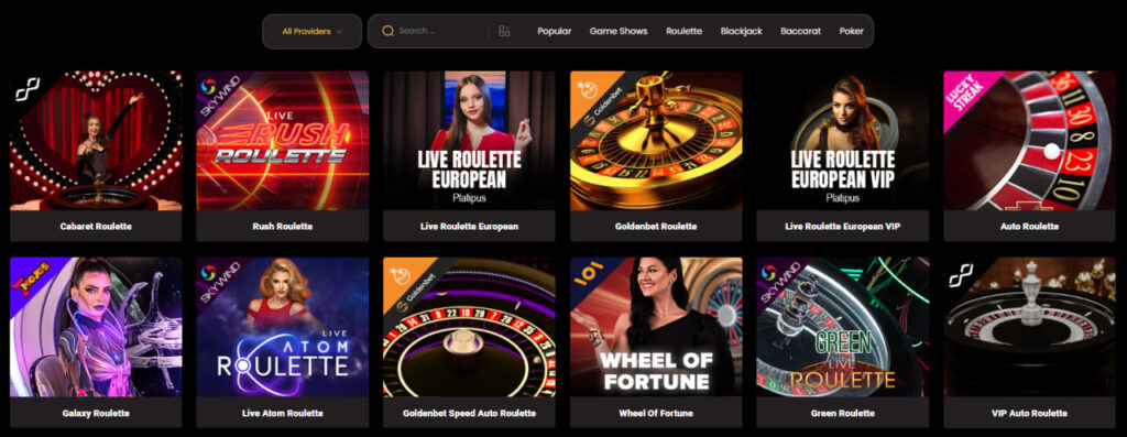 Goldenbet Live casino