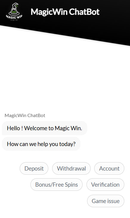 User Support at Magic Win Casino