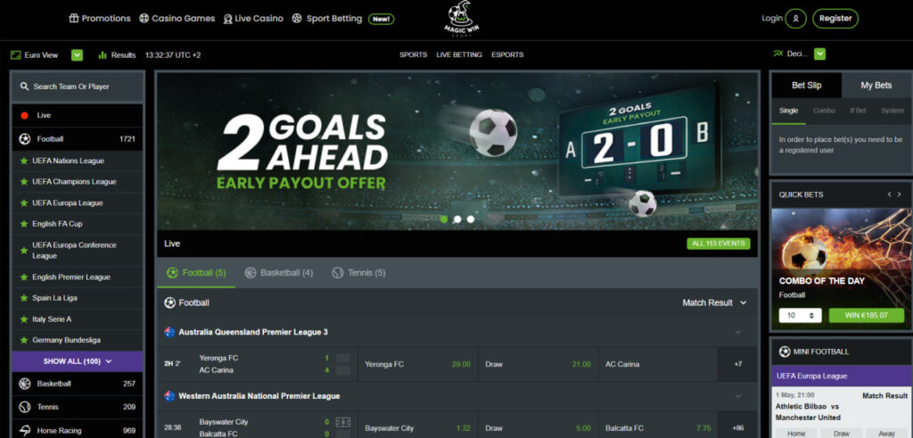 Magic Win Casino Betting Section
