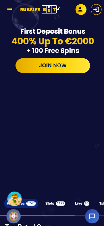 Bubblesbet casino mobile