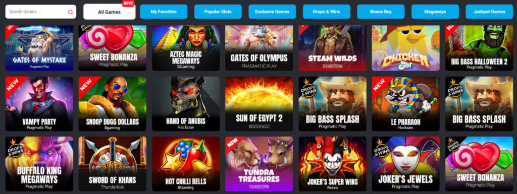 MyStake Casino games