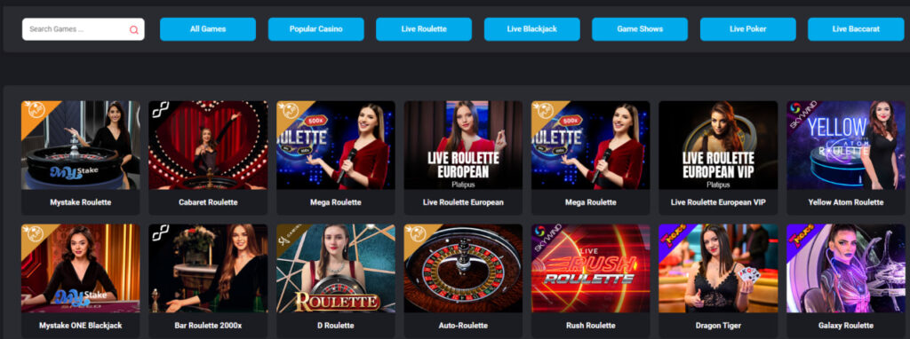 MyStake Live casino