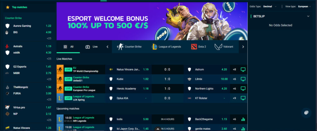 Rollino casino esports