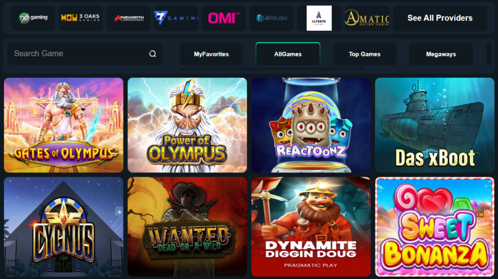 Zolobet casino games