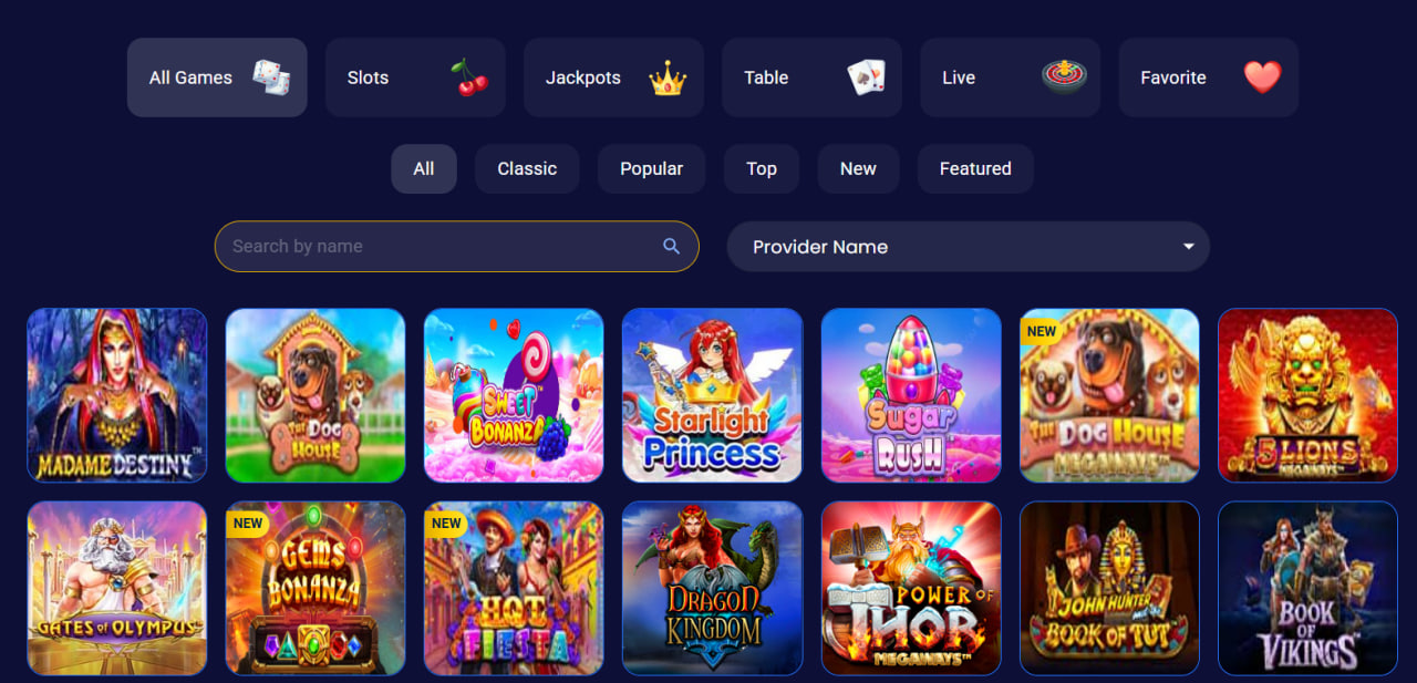 Bubblesbet casino games