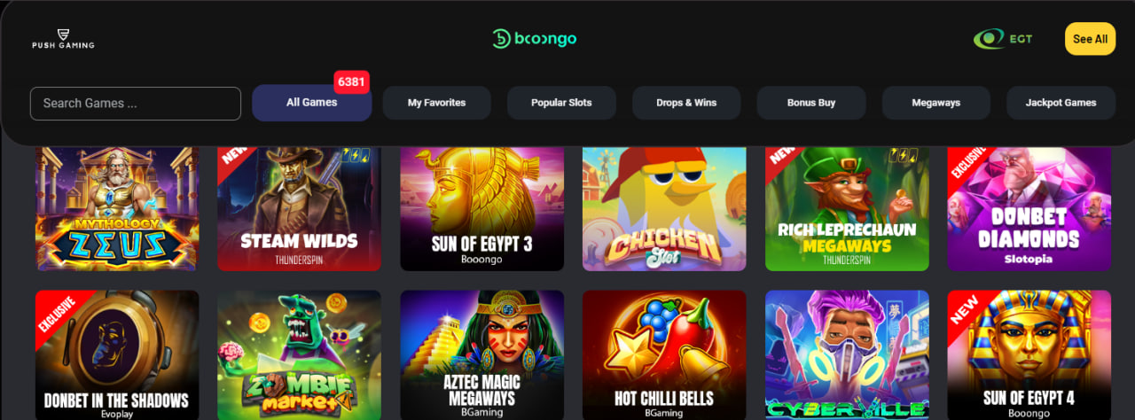 Donbet casino games