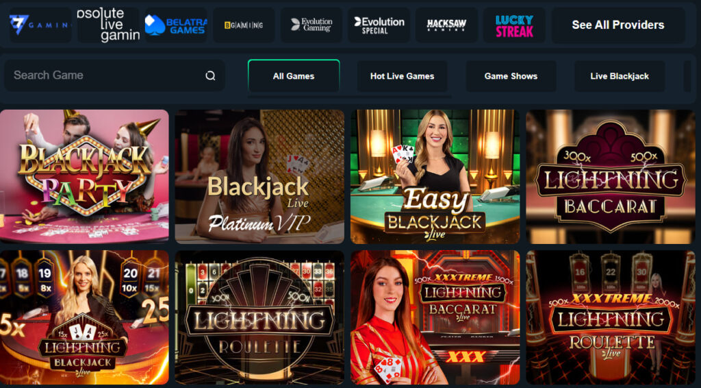 Zolobet casino live games