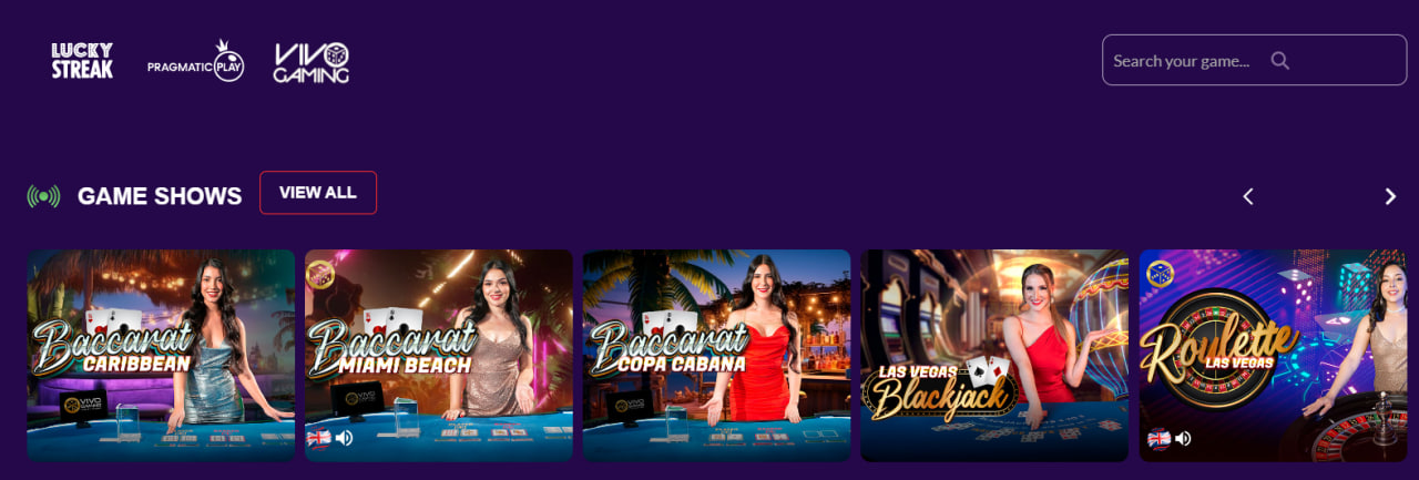 SlotsAmigo casino live games