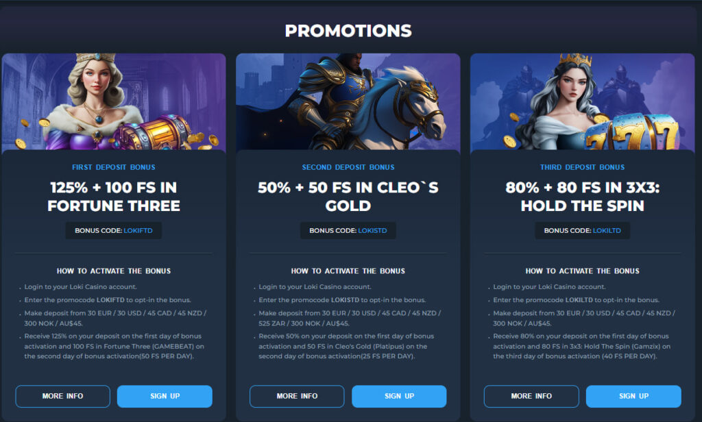 Loki casino bonuses
