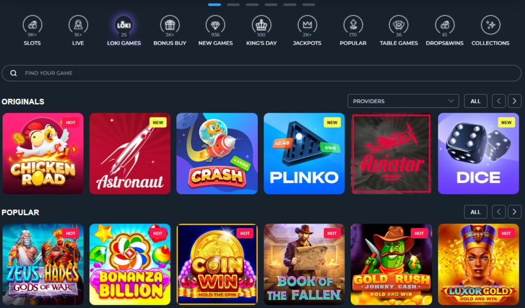 Loki casino games