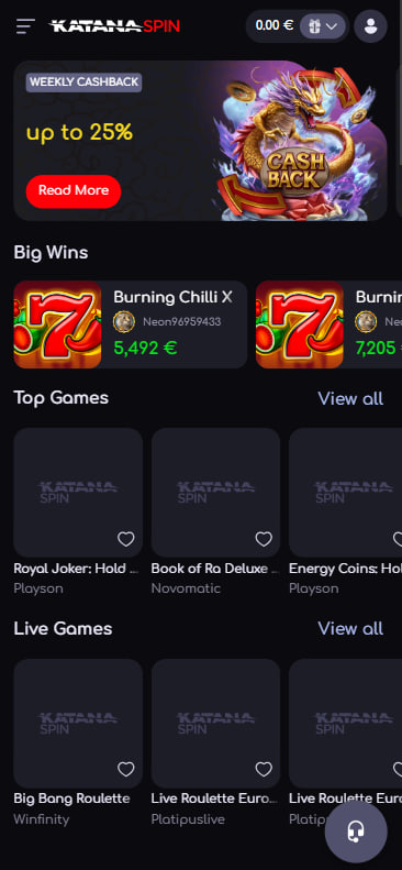 Katanaspin casino mobile