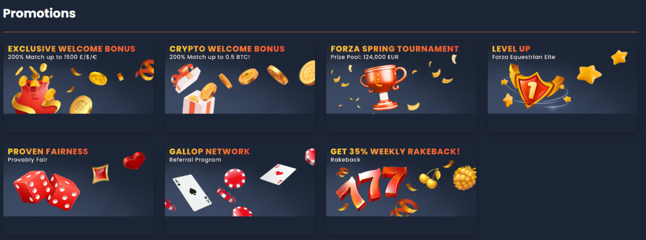 Forzabet casino bonuses