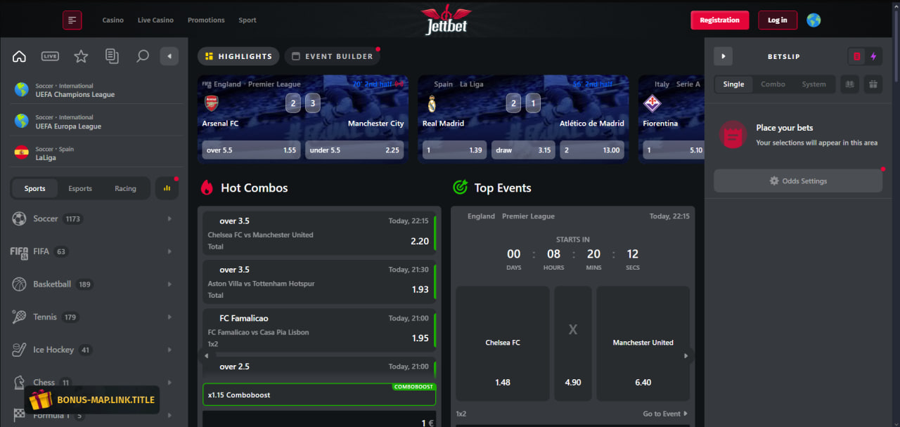 Jettbet casino sports