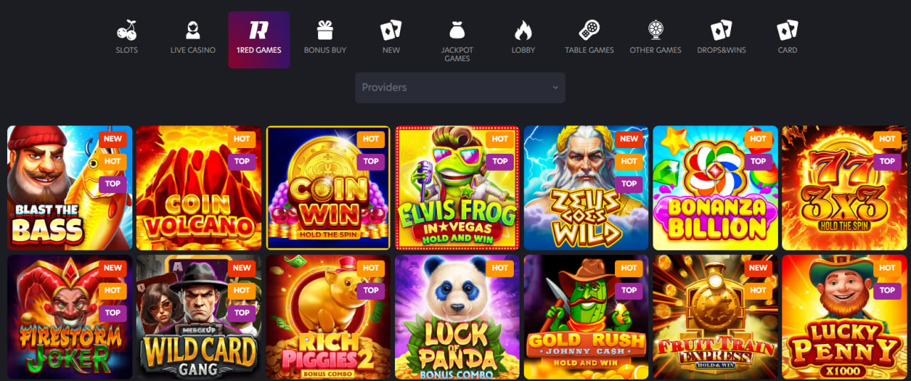 1Red casino games