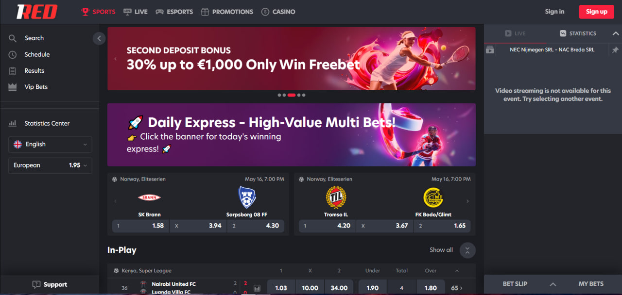1Red casino sports